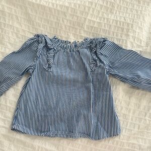J.Crew Crewcuts Striped Ruffle Top (size 2T)